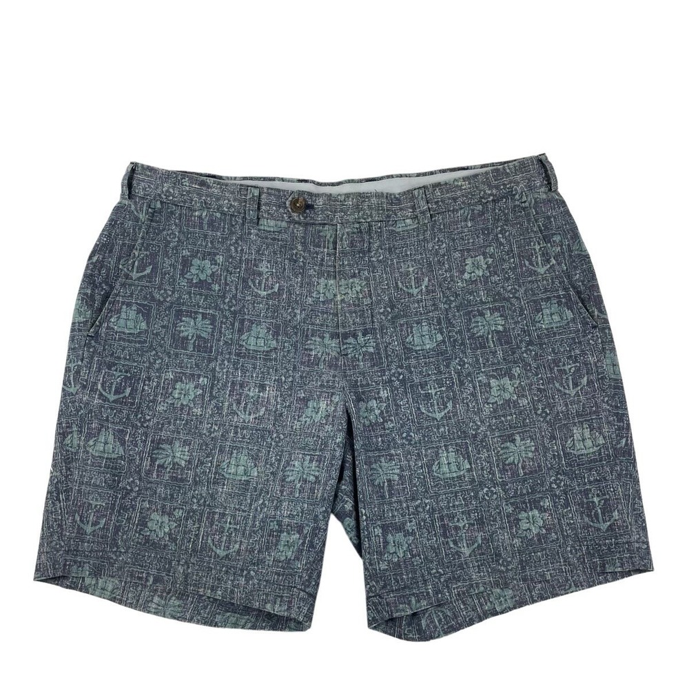Brooks Brothers X Reyn Spooner Blue Sailing Cotton Reverse Print Short Size 40